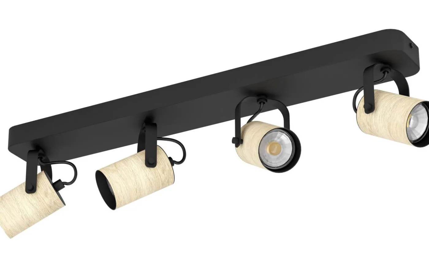 Cayuca Takspotlight 58cm GU10 LED 3000K 4x3W Svart