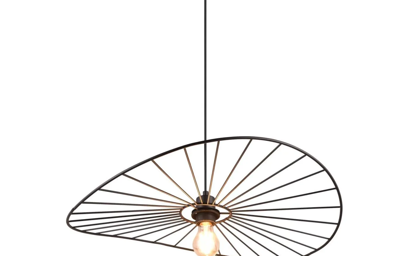 Chapeau Taklampa 60cm E27 mattsvart