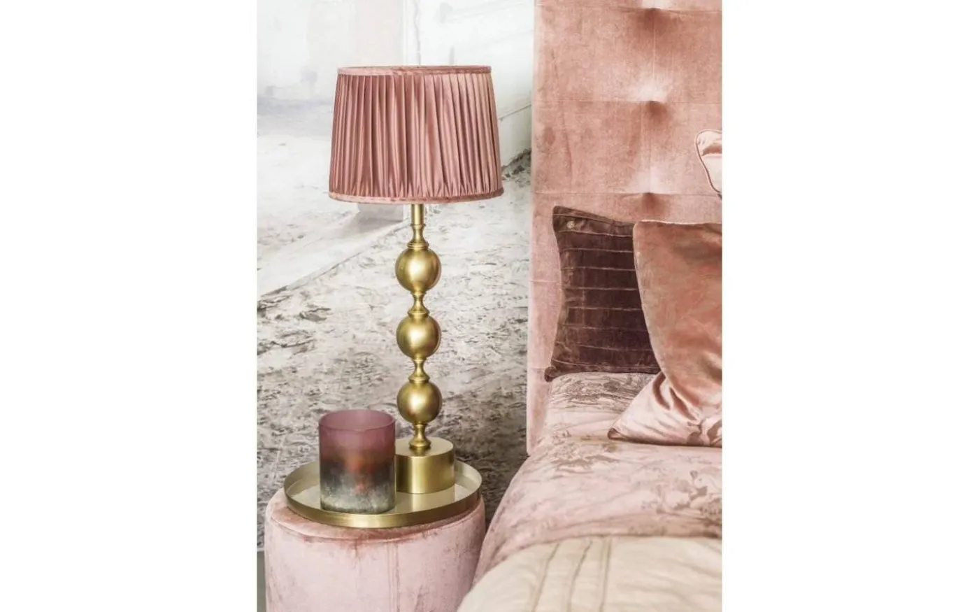 Charlotta Lampfot 66cm Mässing