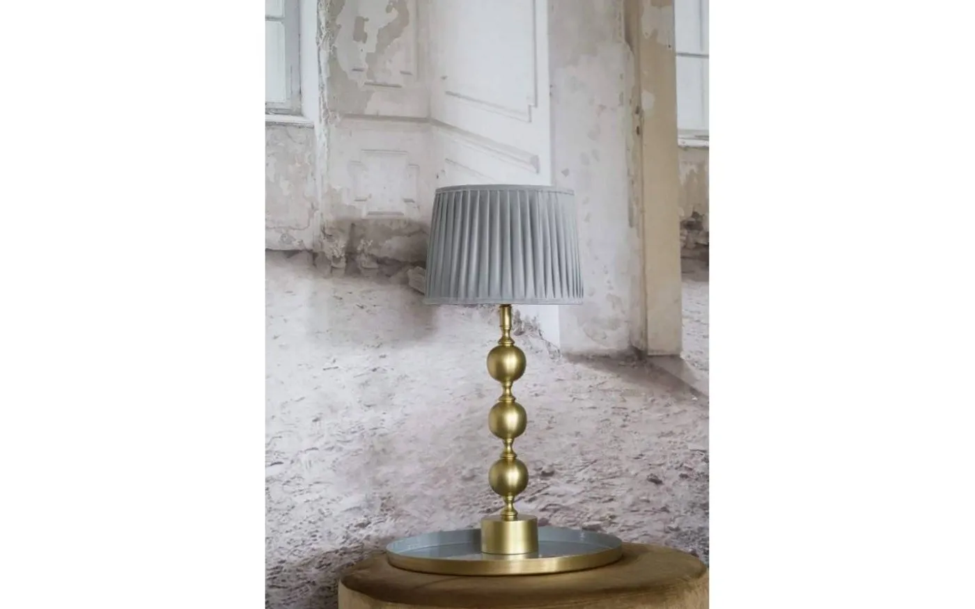 Charlotta Lampfot 66cm Mässing