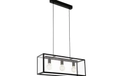 Charterhouse Taklampa 73cm 3L Svart/Klar Gl.