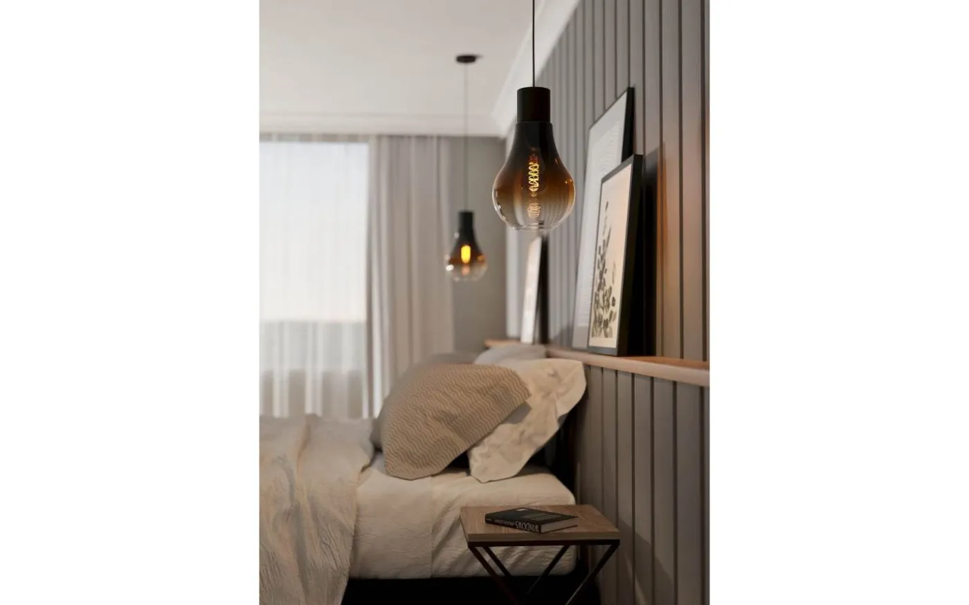 Chasely Fönsterlampa 20cm Svart/Brun Ombré