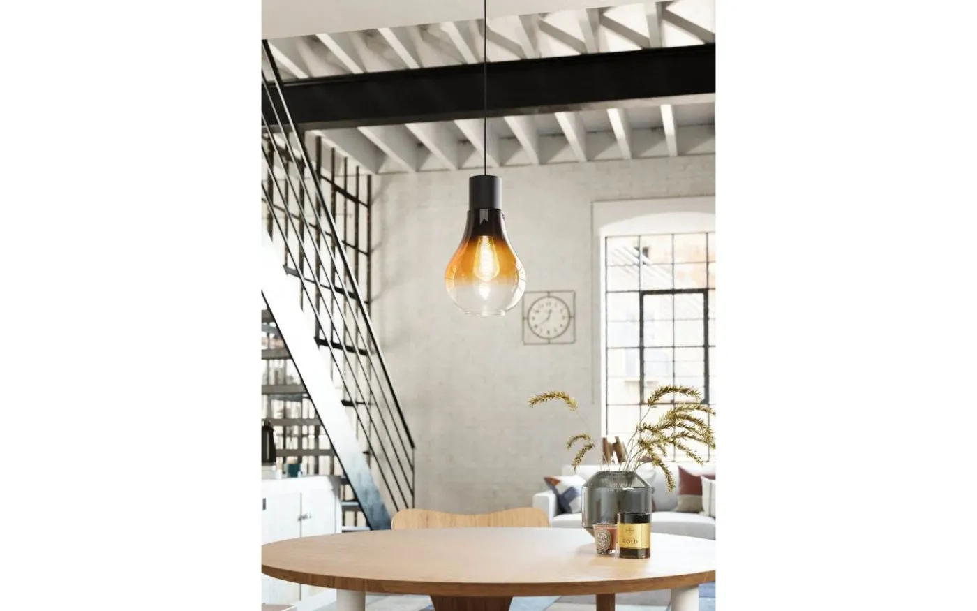 Chasely Fönsterlampa 20cm Svart/Brun Ombré