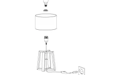 Chietino Bordslampa 44cm Natur