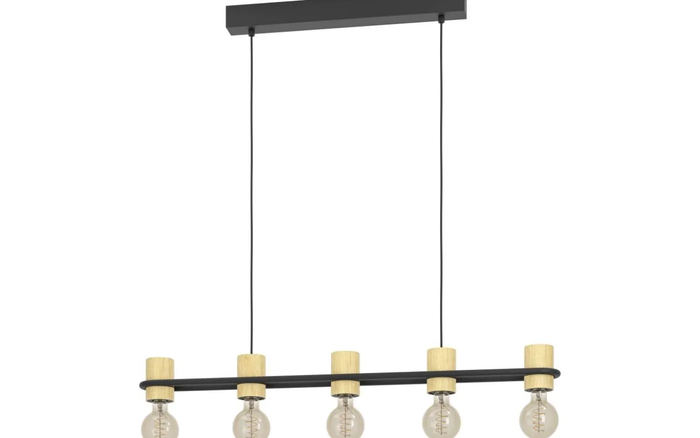 Chieveley Taklampa 89cm Svart/Gummiträ