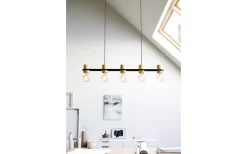 Chieveley Taklampa 89cm Svart/Gummiträ