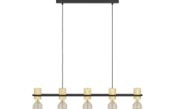 Chieveley Taklampa 89cm Svart/Gummiträ