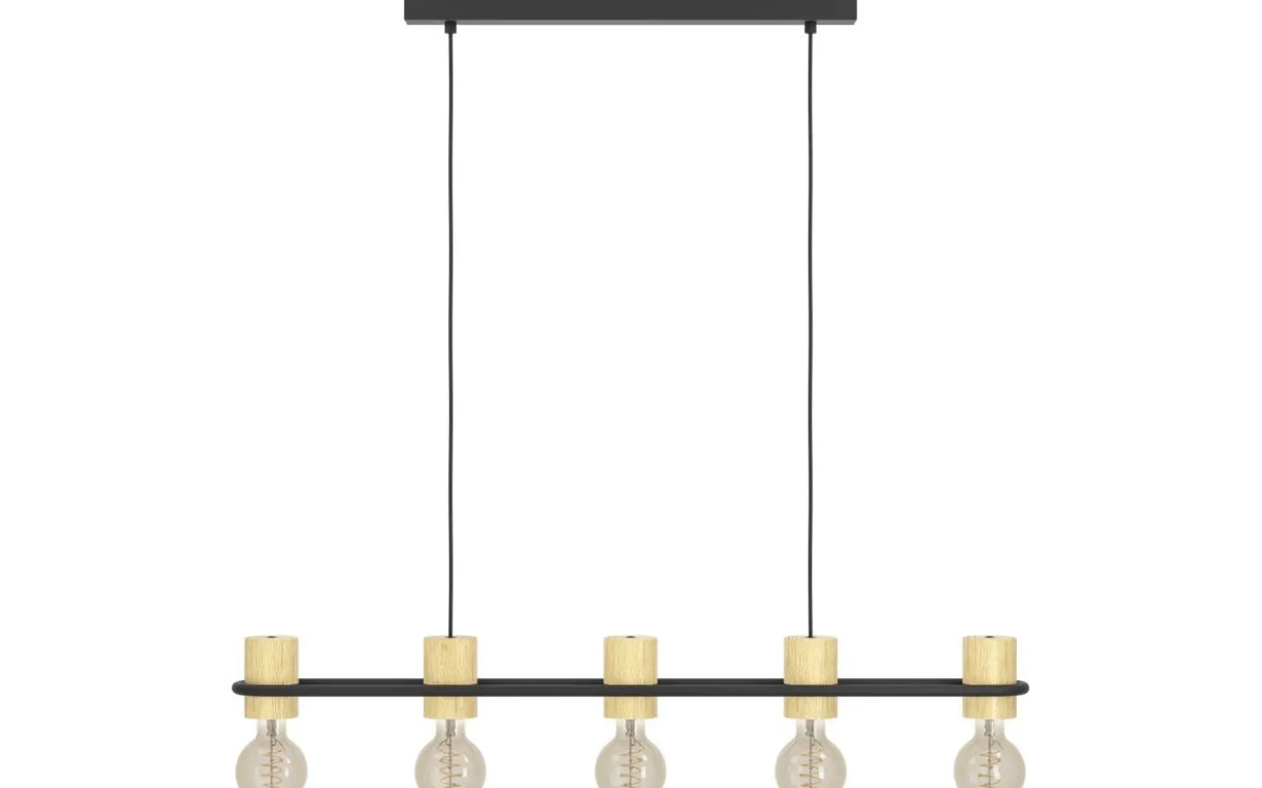 Chieveley Taklampa 89cm Svart/Gummiträ