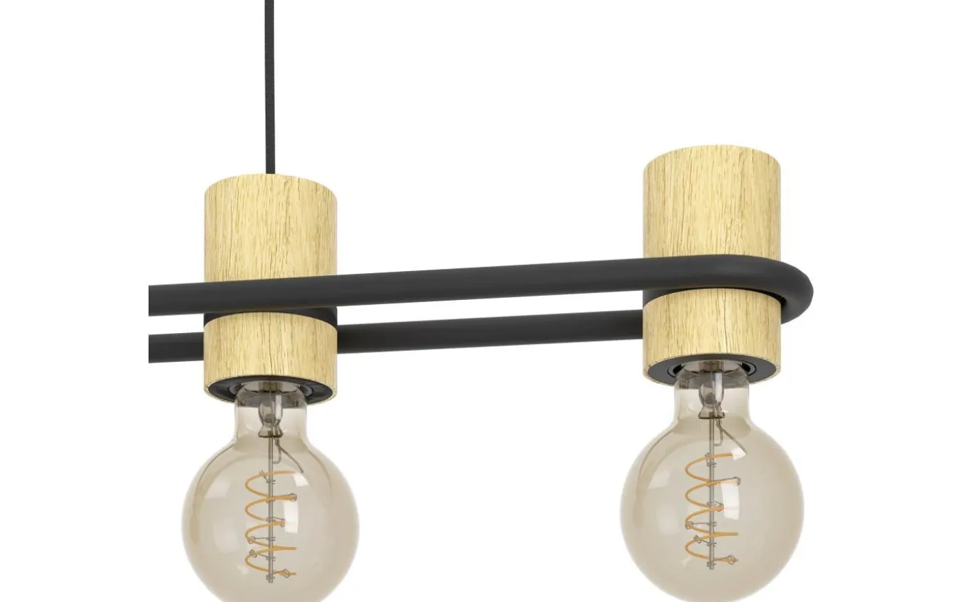 Chieveley Taklampa 89cm Svart/Gummiträ