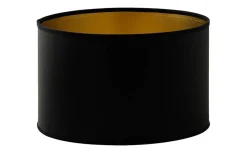 Chintz Cylinder Lampskärm Ø25cm Svart/Guld