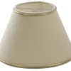 Chintz Lampskärm Ø50cm Beige med Guldprofil Matt