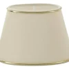 Chintz Oval Lampskärm 25cm Beige med Guldprofil