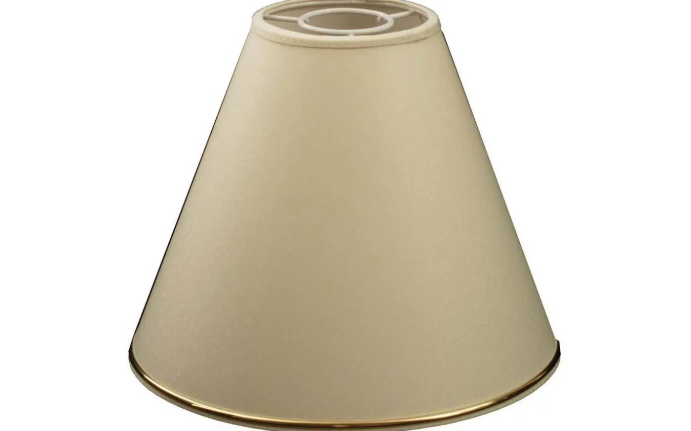 Chintz Toppringskärm Ø22cm Beige med Guldprofil Blank