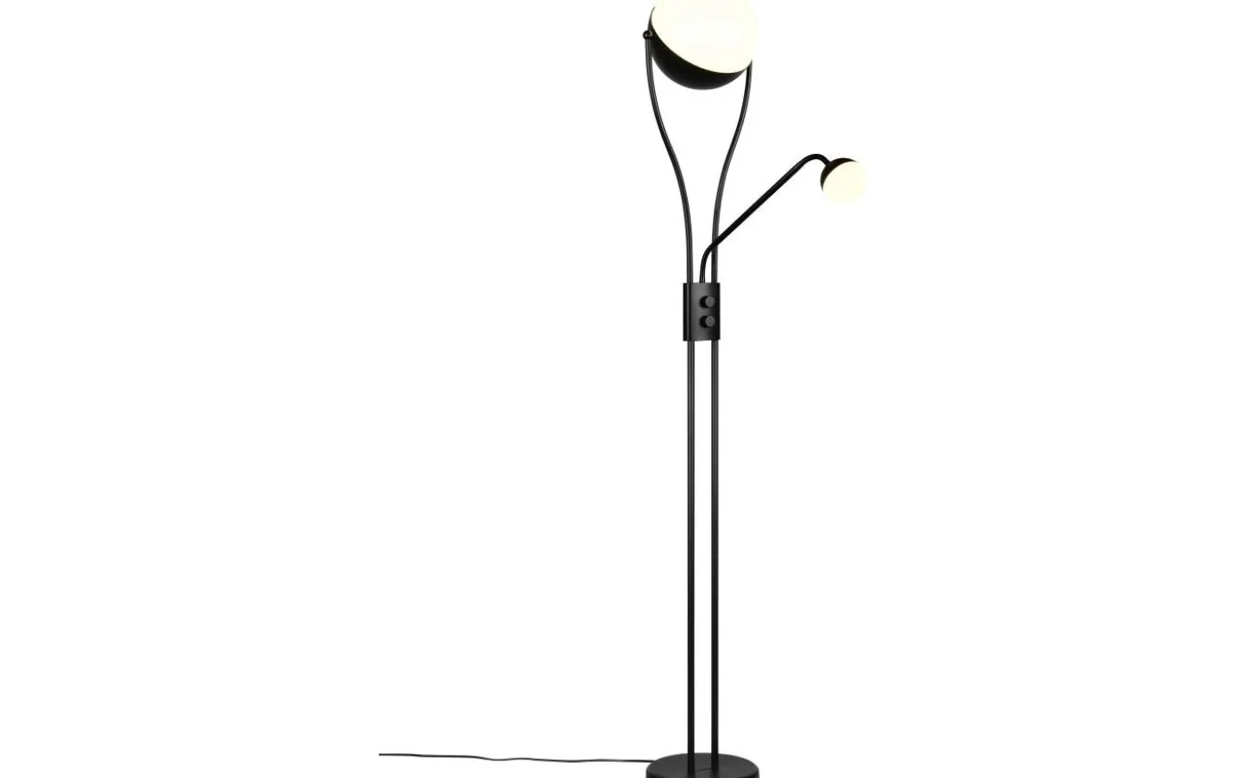 Chris Golvlampa LED mattsvart med läslampa