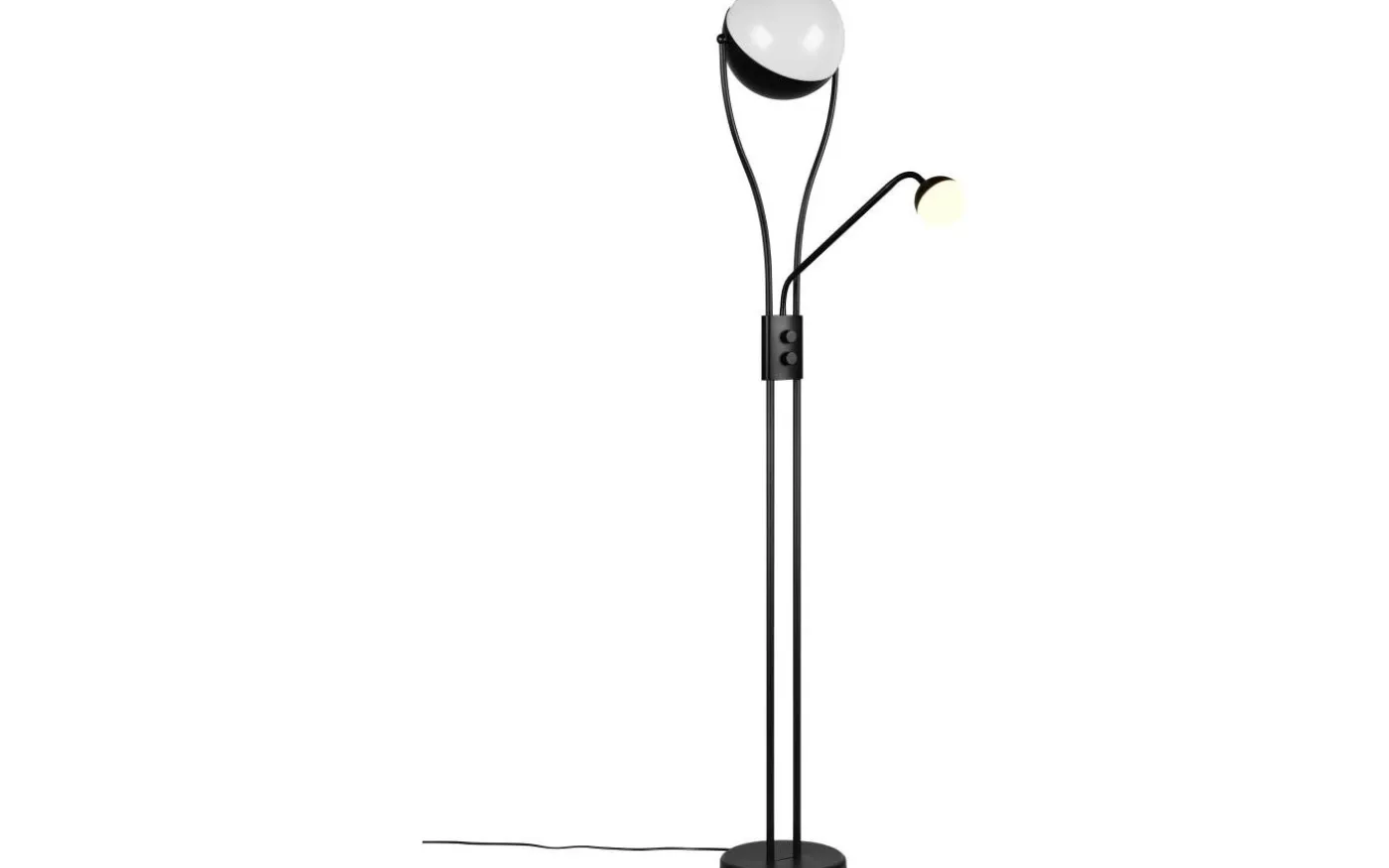 Chris Golvlampa LED mattsvart med läslampa