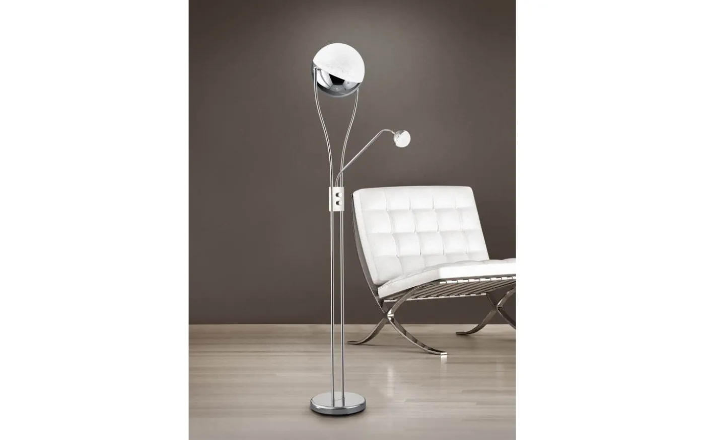 Chris Golvlampa LED uplight krom