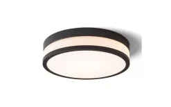 Cira Plafond 35cm LED 24W 3000K Opalglas/Svart IP44