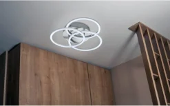 Circle Plafond LED i borstat stål