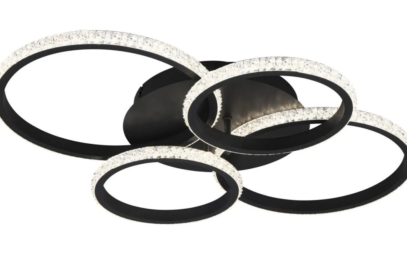 Cires Plafond LED mattsvart/kristalleffekt 4000K