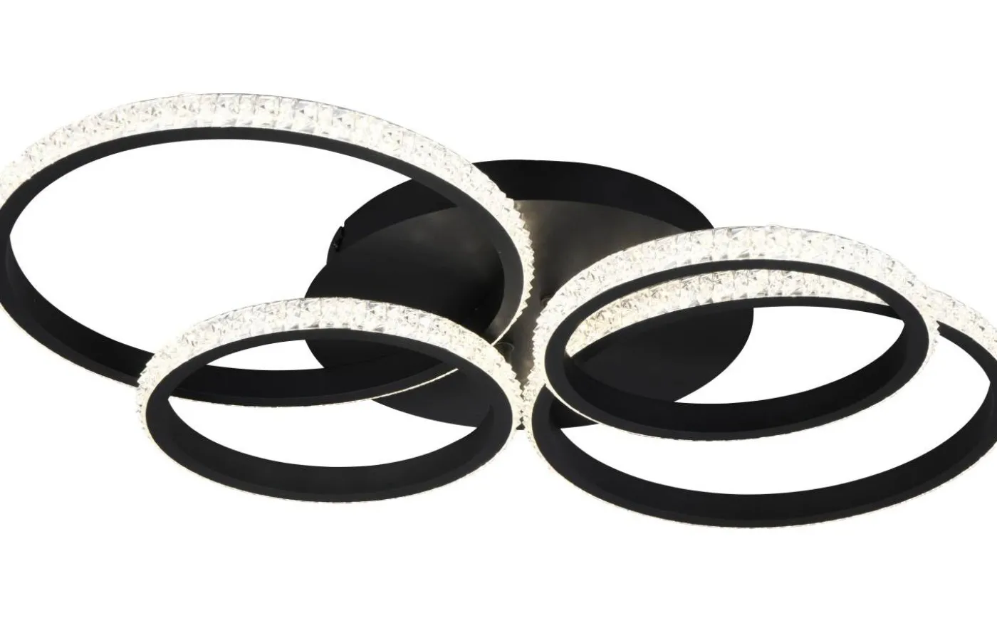 Cires Plafond LED mattsvart/kristalleffekt 4000K