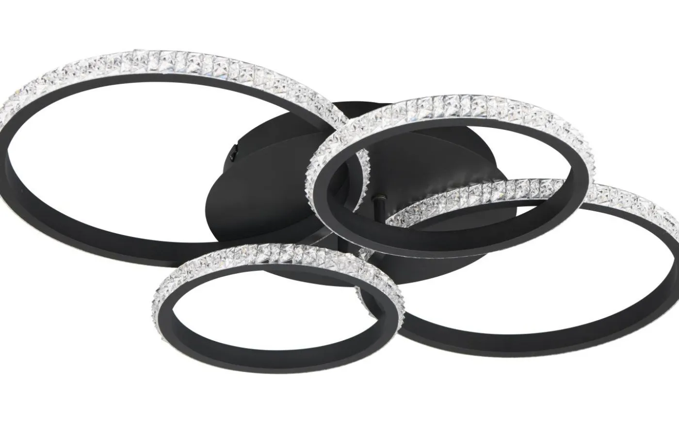 Cires Plafond LED mattsvart/kristalleffekt 4000K