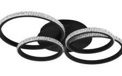 Cires Plafond LED mattsvart/kristalleffekt 4000K