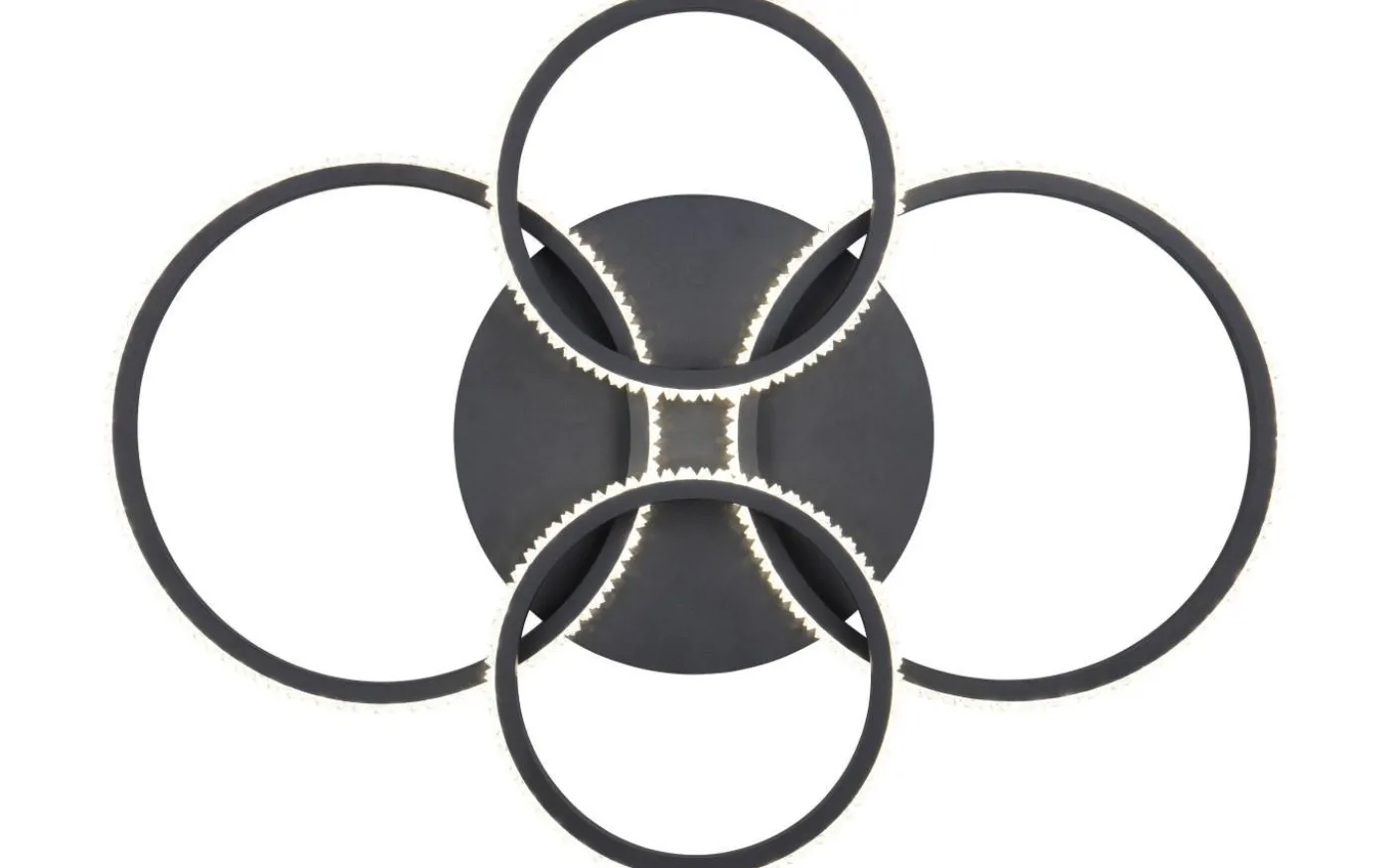 Cires Plafond LED mattsvart/kristalleffekt 4000K