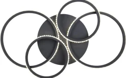 Cires Plafond LED mattsvart/kristalleffekt 4000K