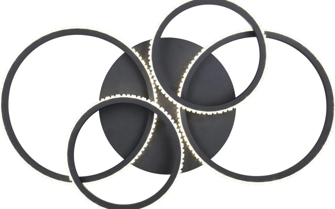 Cires Plafond LED mattsvart/kristalleffekt 4000K