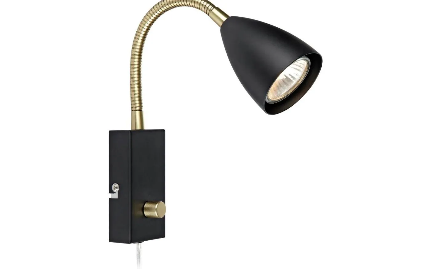 Ciro Sänglampa Svart/Mässing Flex