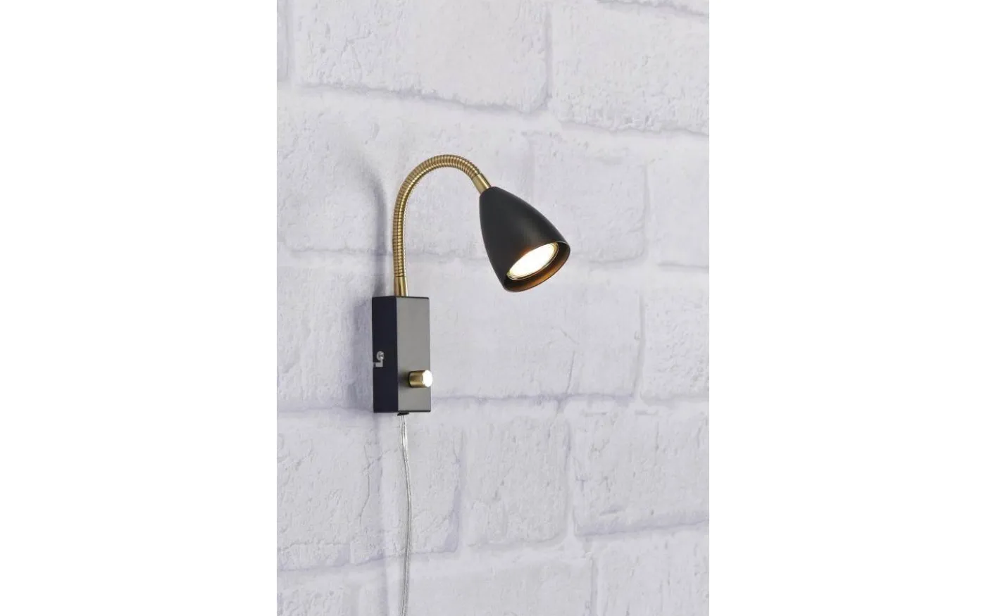 Ciro Sänglampa Svart/Mässing Flex