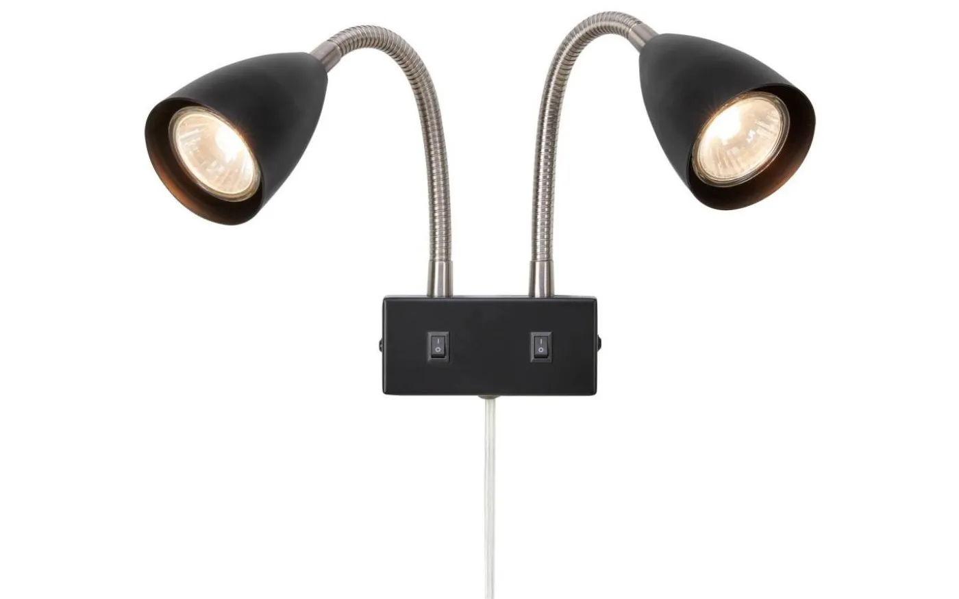 Ciro Vägglampa Dubbel Flex Svart/Stål