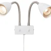 Ciro Vägglampa Dubbel Flex Vit/Stål