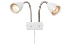 Ciro Vägglampa Dubbel Flex Vit/Stål