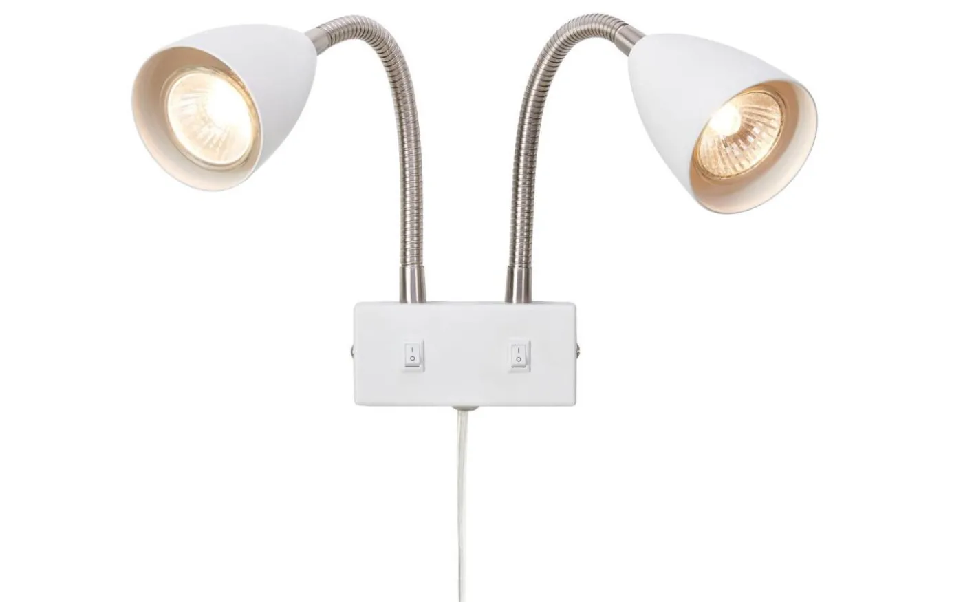 Ciro Vägglampa Dubbel Flex Vit/Stål