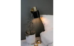 Clark 1 Vägglampa E27 Svart/Borstad Mässing