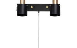 Clark Vägglampa 2L 36cm Svart/Borstad Mässing