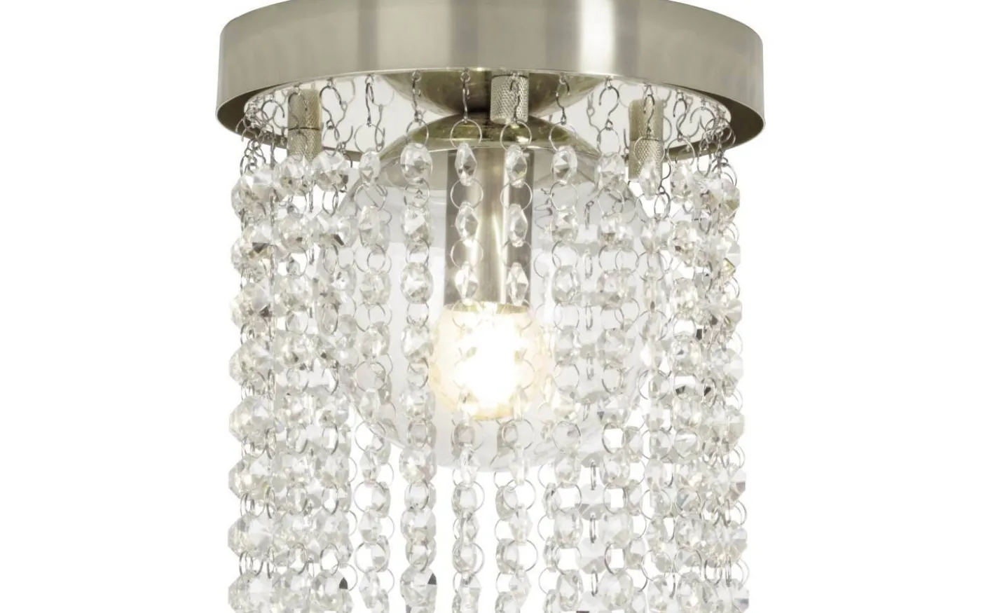 Claudia Plafond 20cm Krom/Klar IP23