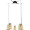 Claverdon Taklampa 5L Svart/Natur
