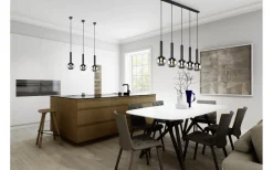 Clayton Takpendel 5-delad E27 mattsvart