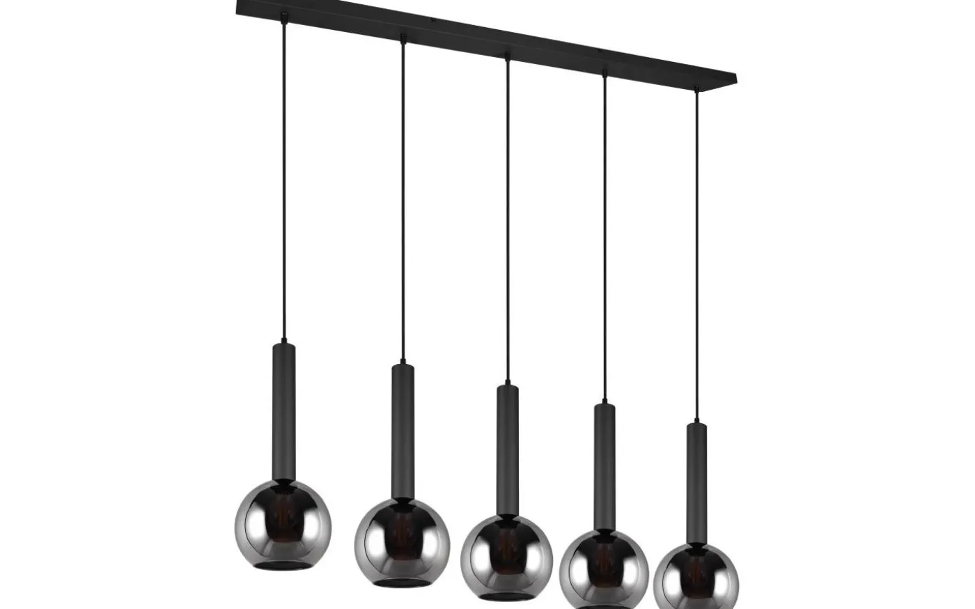 Clayton Takpendel 5-delad E27 mattsvart