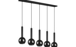 Clayton Takpendel 5-delad E27 mattsvart