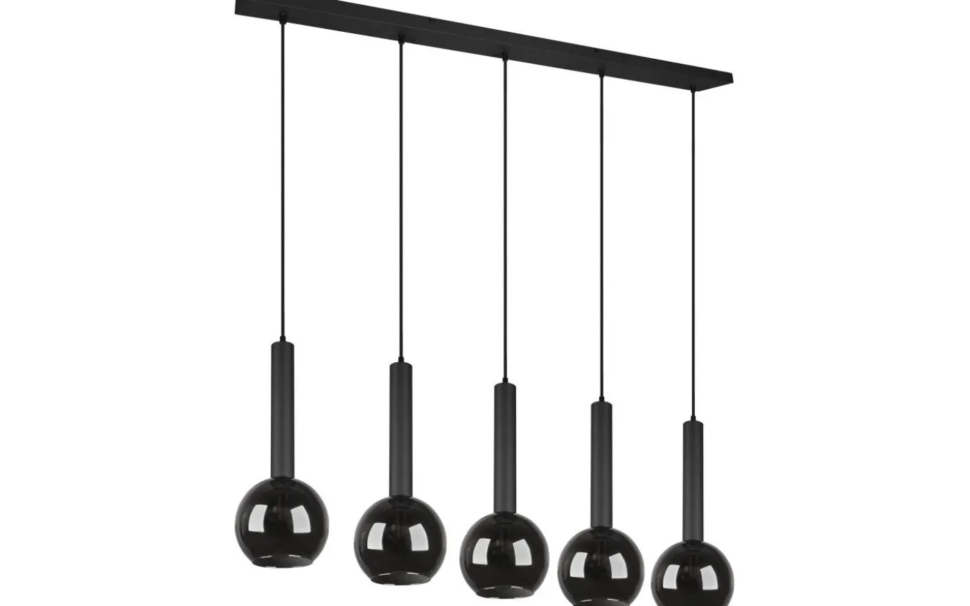 Clayton Takpendel 5-delad E27 mattsvart