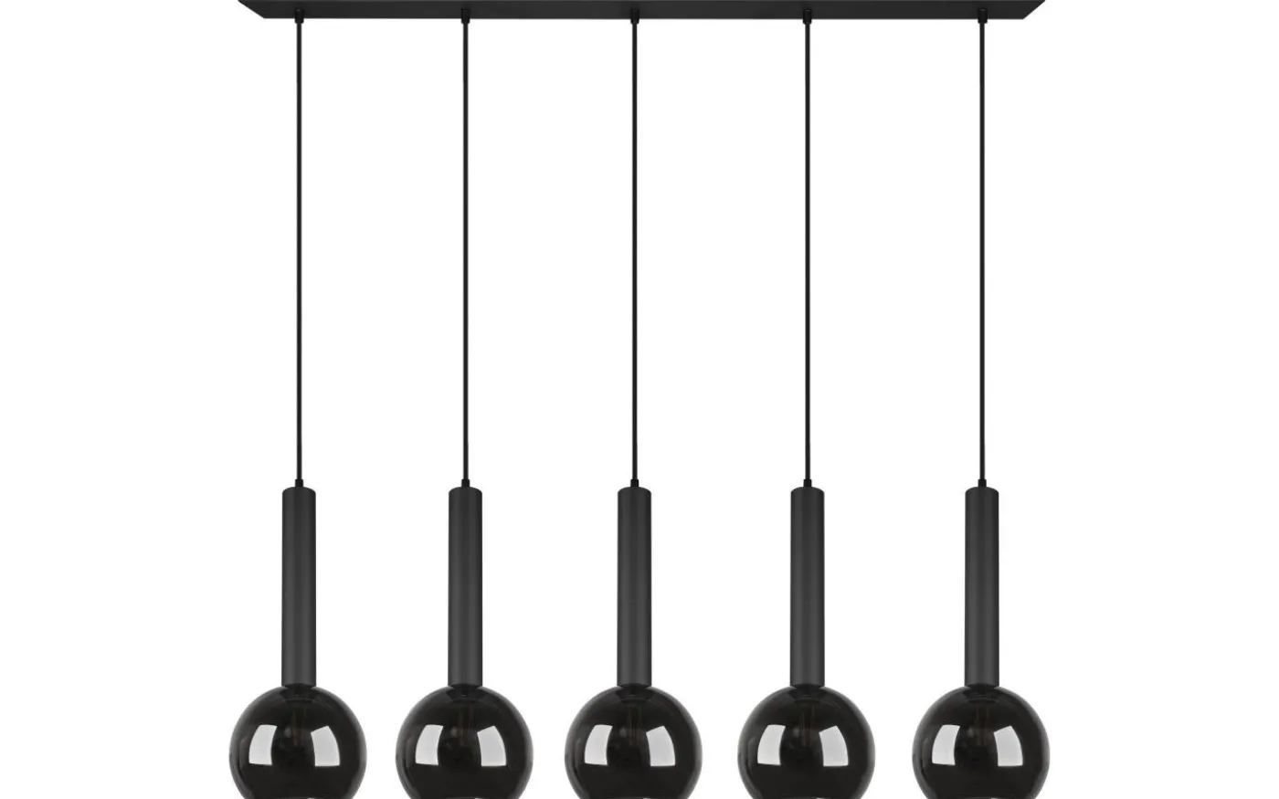 Clayton Takpendel 5-delad E27 mattsvart