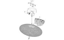 Clemente Kristallplafond 45cm Krom