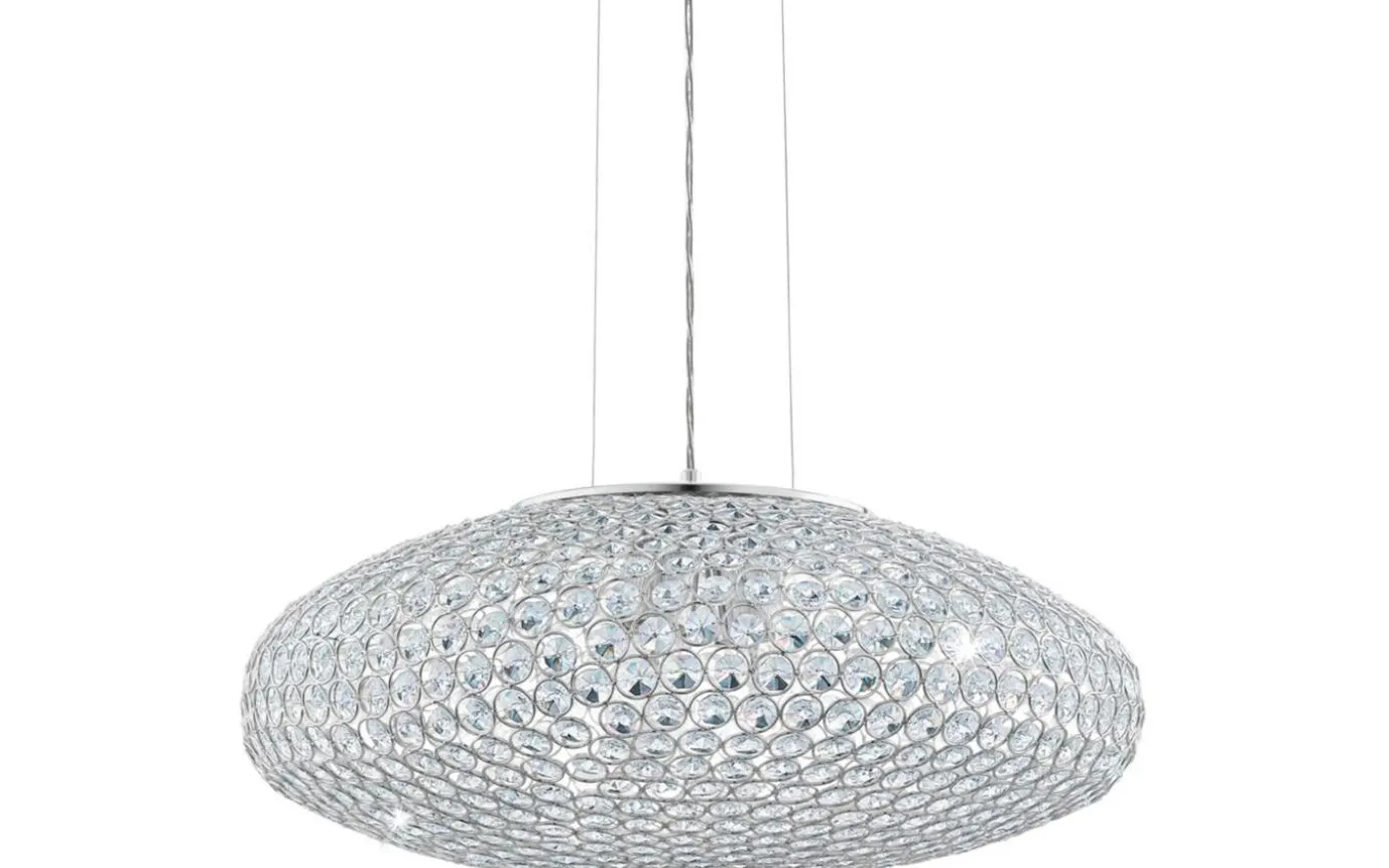 Clemente Taklampa Kristall 54cm Krom