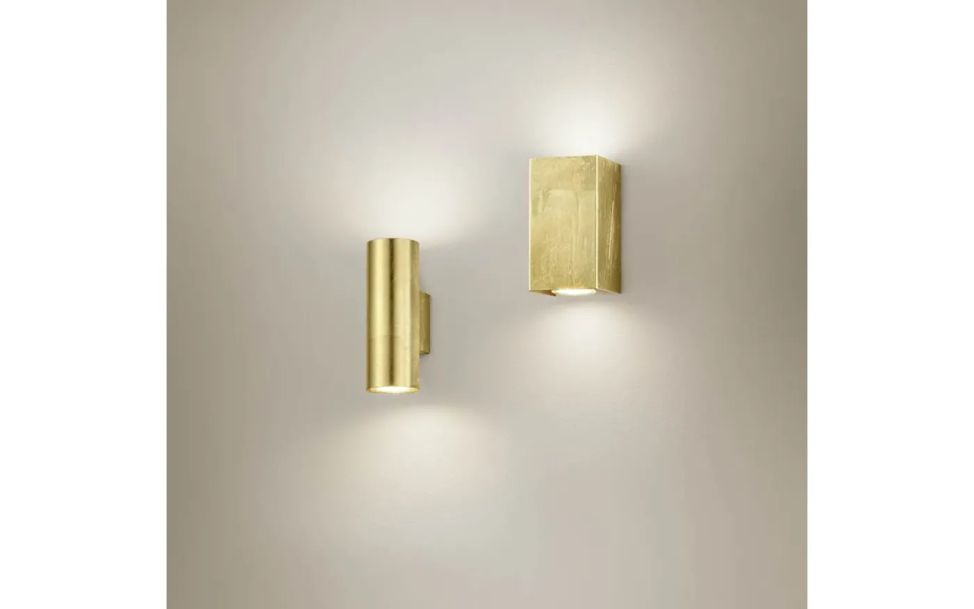 Cleo Vägglampa rund 2xGU10 guld