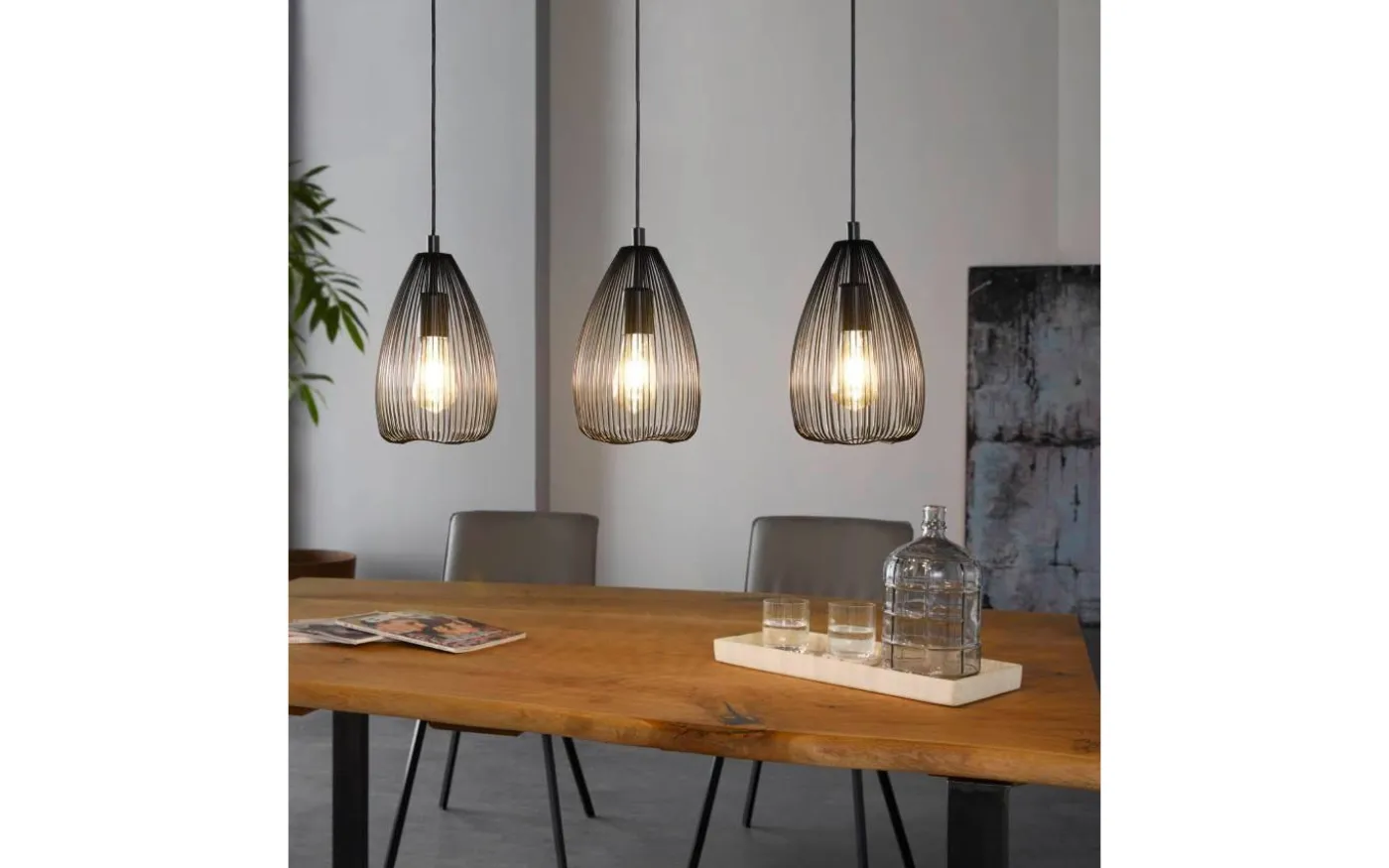 Clevedon Taklampa 78cm 3L Svart