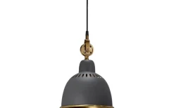 Cleveland Tak-/Fönsterlampa 23cm Grå/Mässing