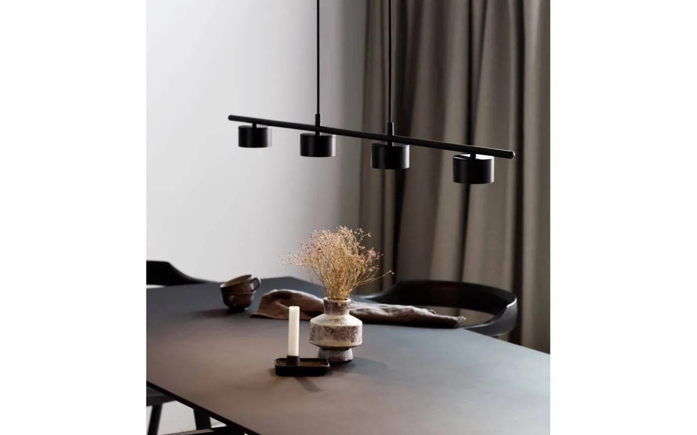 Clyde Taklampa 115cm 3-steg DIM Svart